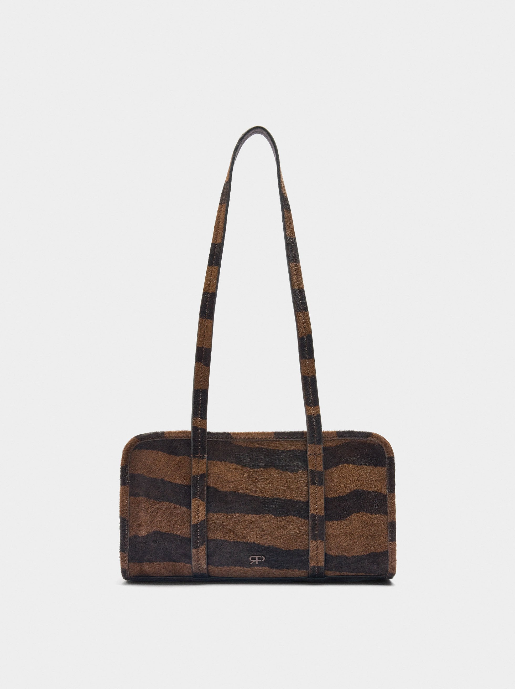 Bolso Bowling De Piel Estampado Animal