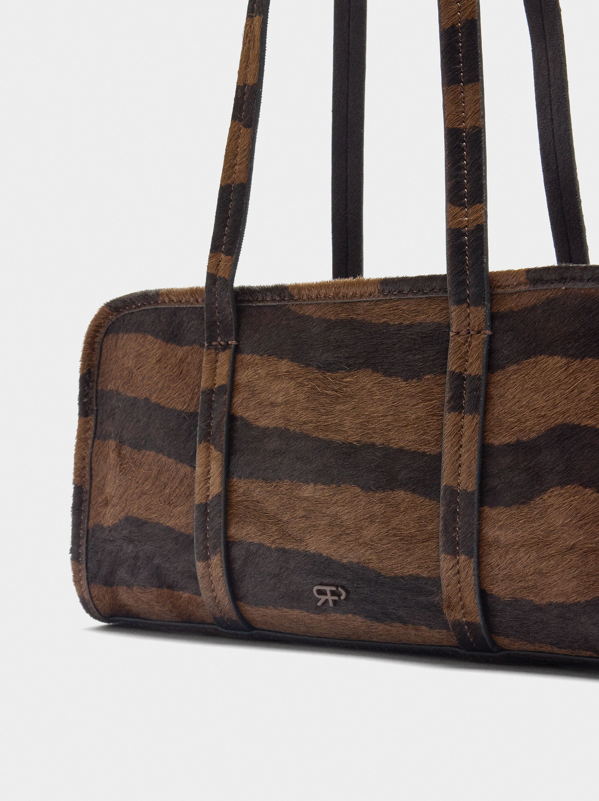 Bolso Bowling De Piel Estampado Animal