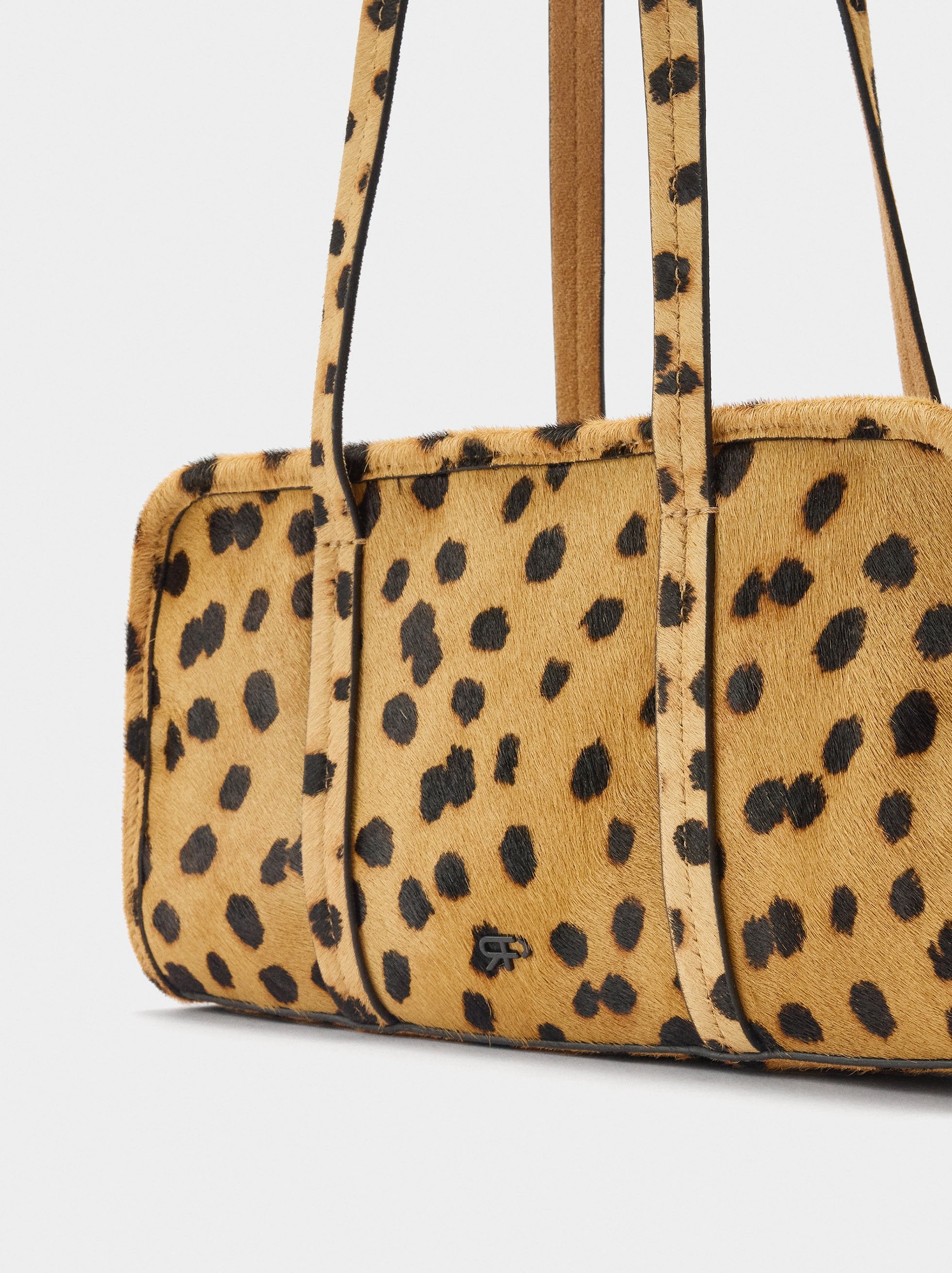 Bolso Bowling De Piel Estampado Animal