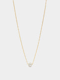 Collar Largo Con Cristal - Acero Inoxidable
