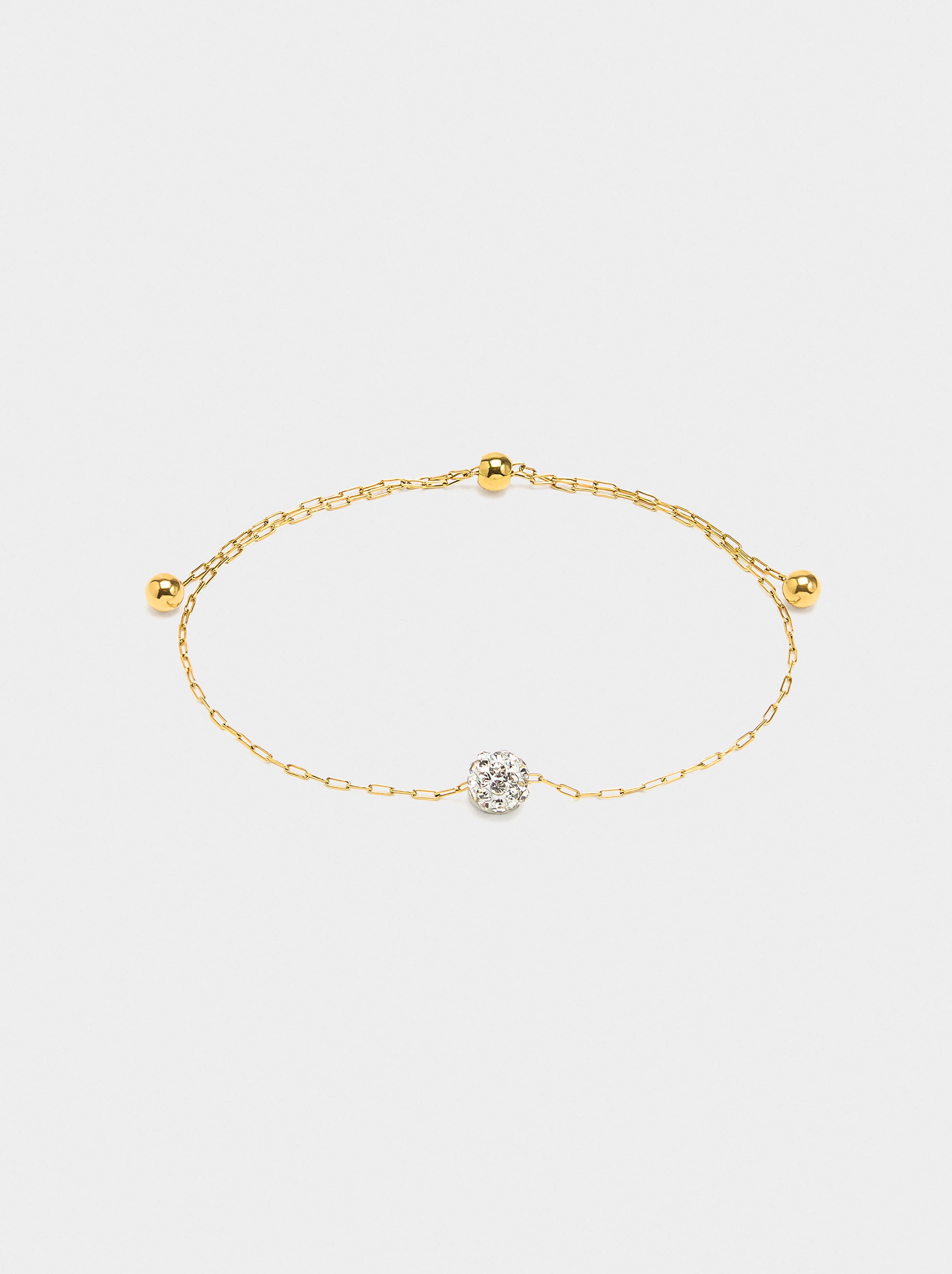 Pulsera Con Circonitas - Acero Inoxidable