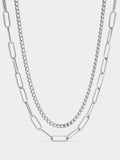 Set De Collares De Eslabones - Acero Inoxidable