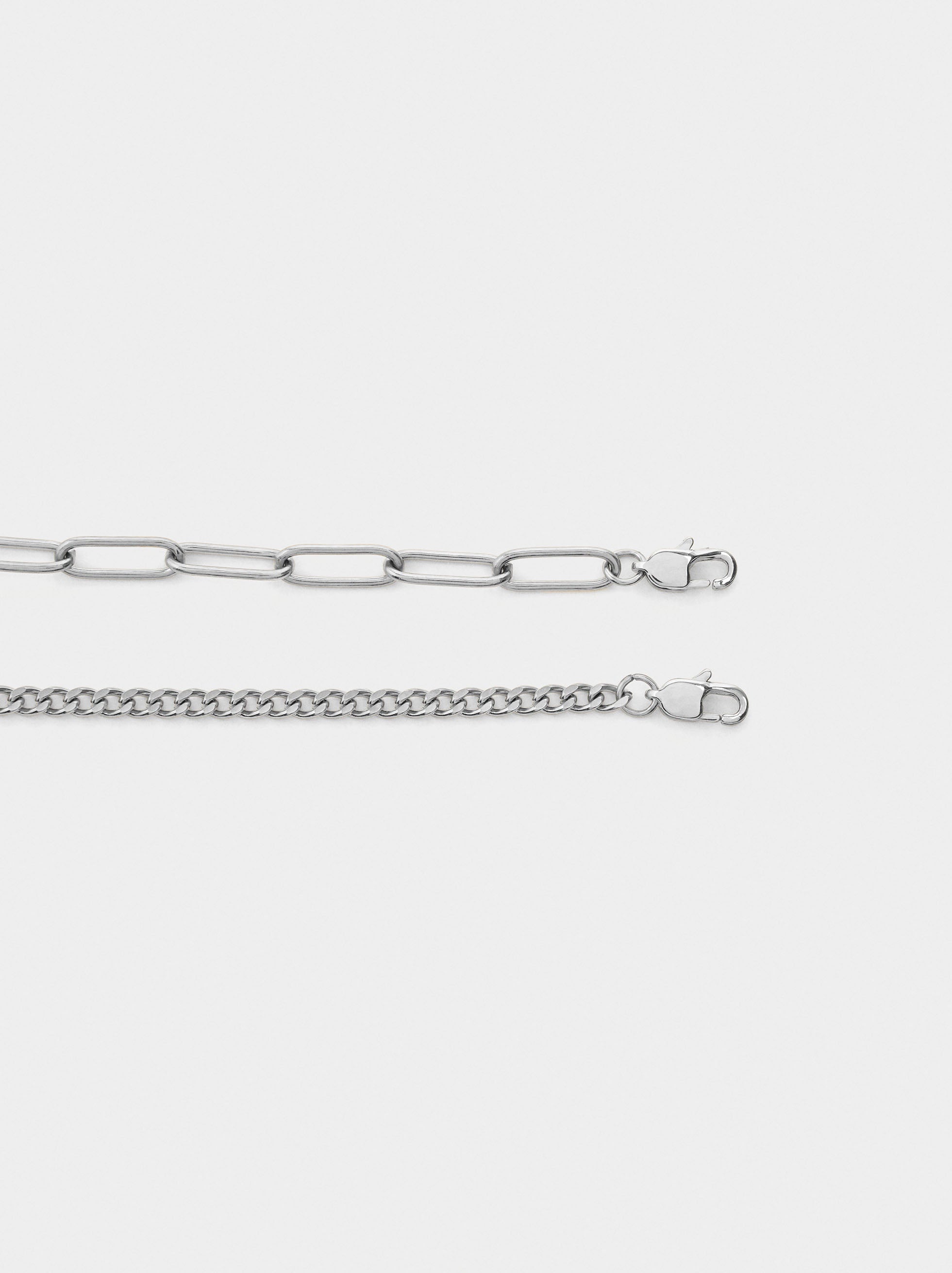 Set De Collares De Eslabones - Acero Inoxidable