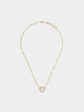 Collar De Eslabones Con Corazón - Acero Inoxidable