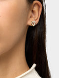 Pendientes De Corazón Con Perlas