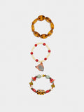 Set De Pulseras Efecto Carey