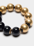 Pulsera Elástica De Cuentas Bicolor