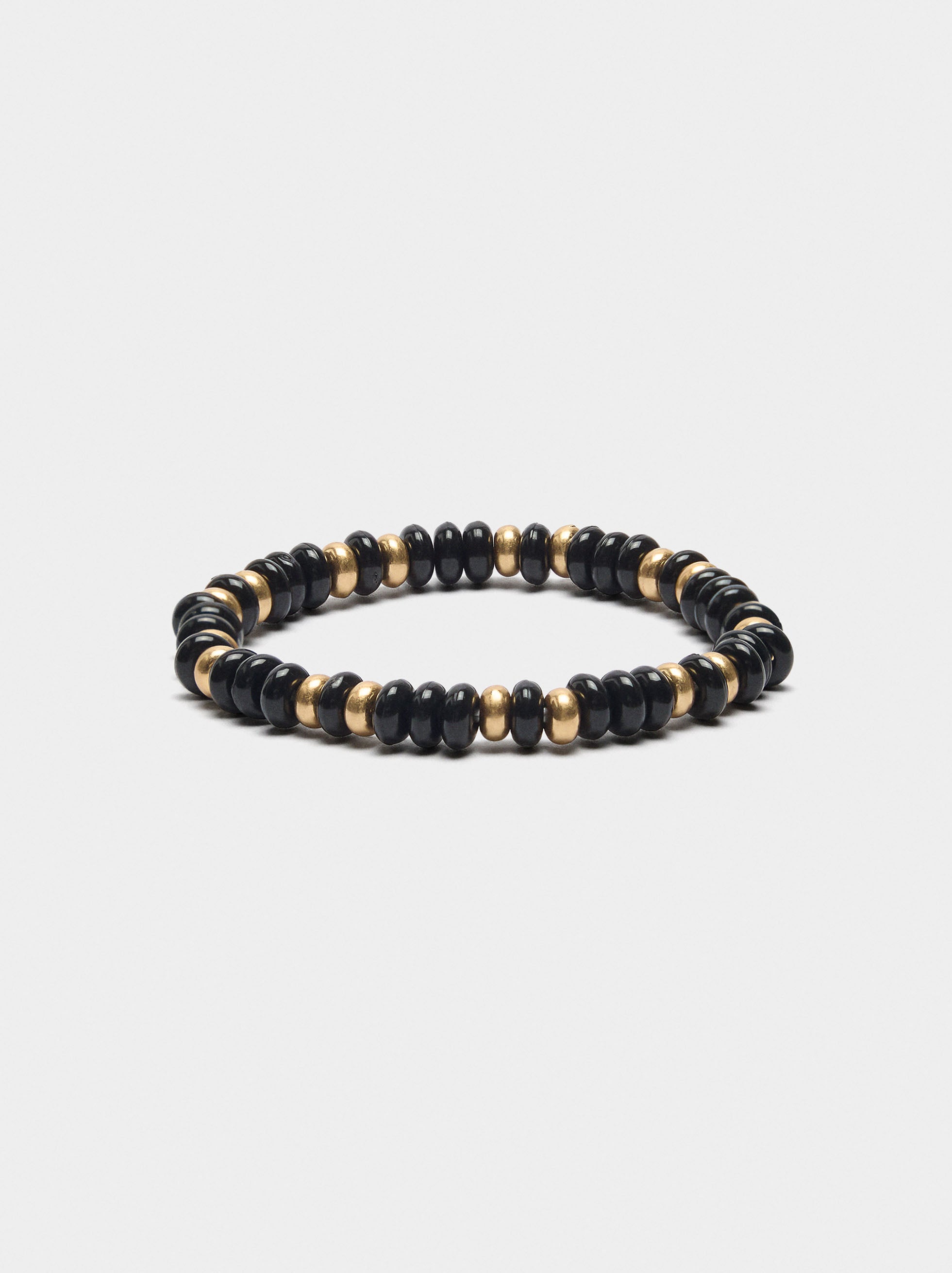 Pulsera Elástica De Cuentas Bicolor