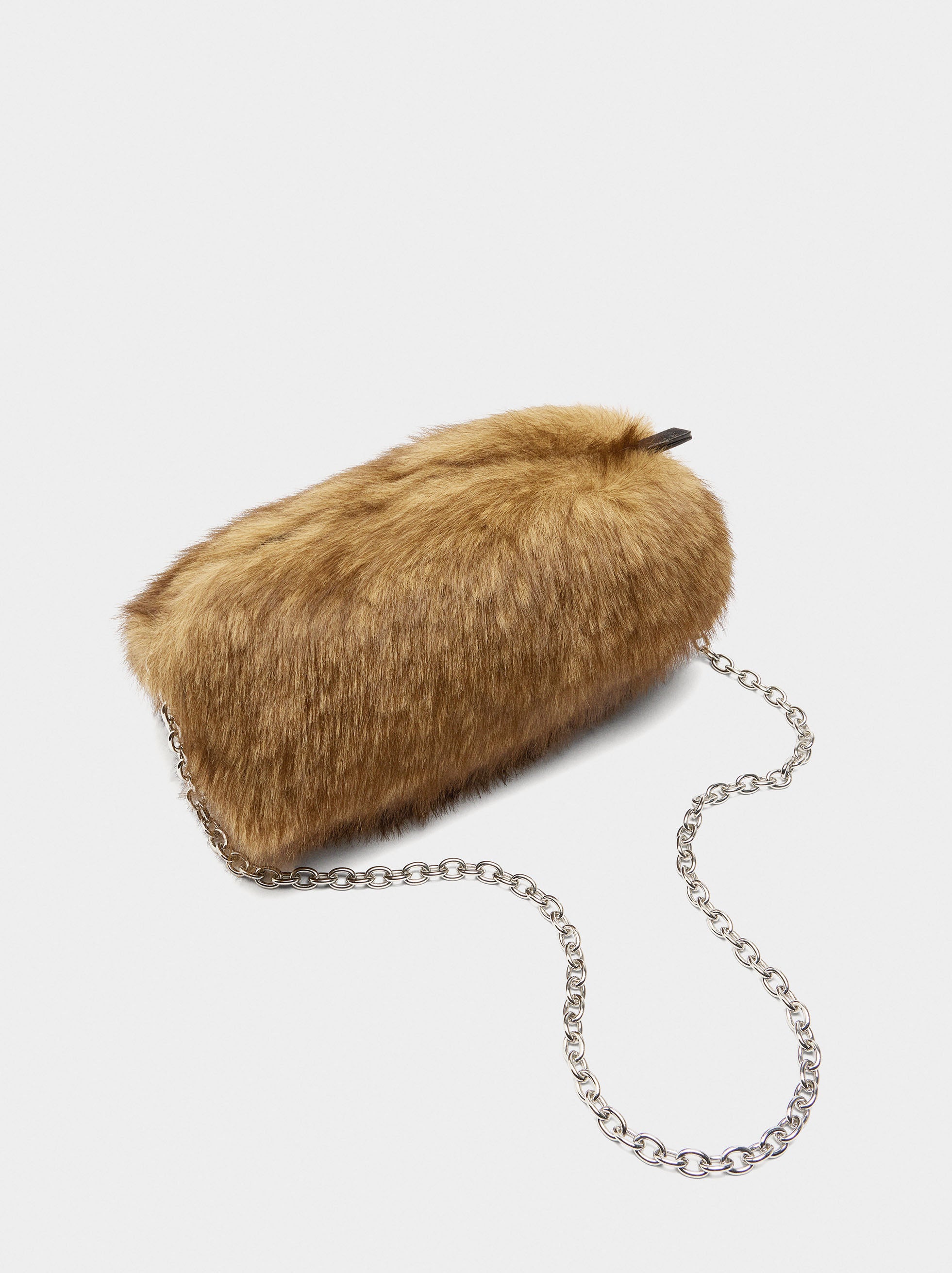 Bolso De Mano Efecto Pelo