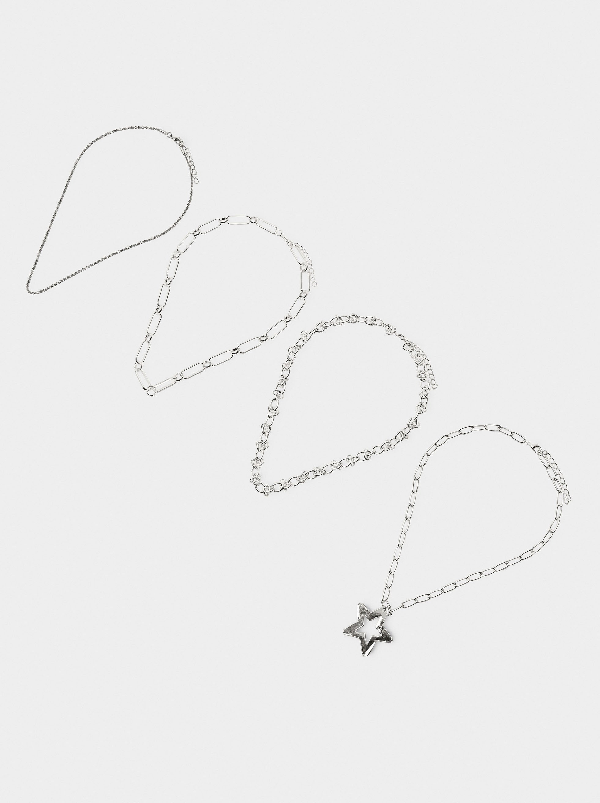 Set De Collares De Eslabones Con Estrella