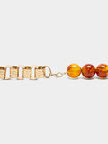 Collar De Eslabones Y Cuentas Efecto Piedra