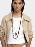Collar Largo Doble Efecto Piedra