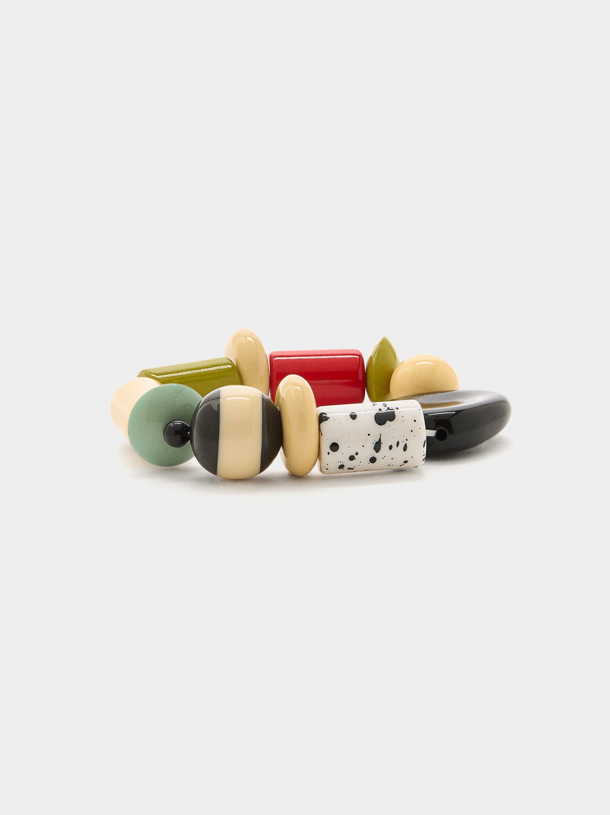 Pulsera Elástica De Cuentas Multicolor