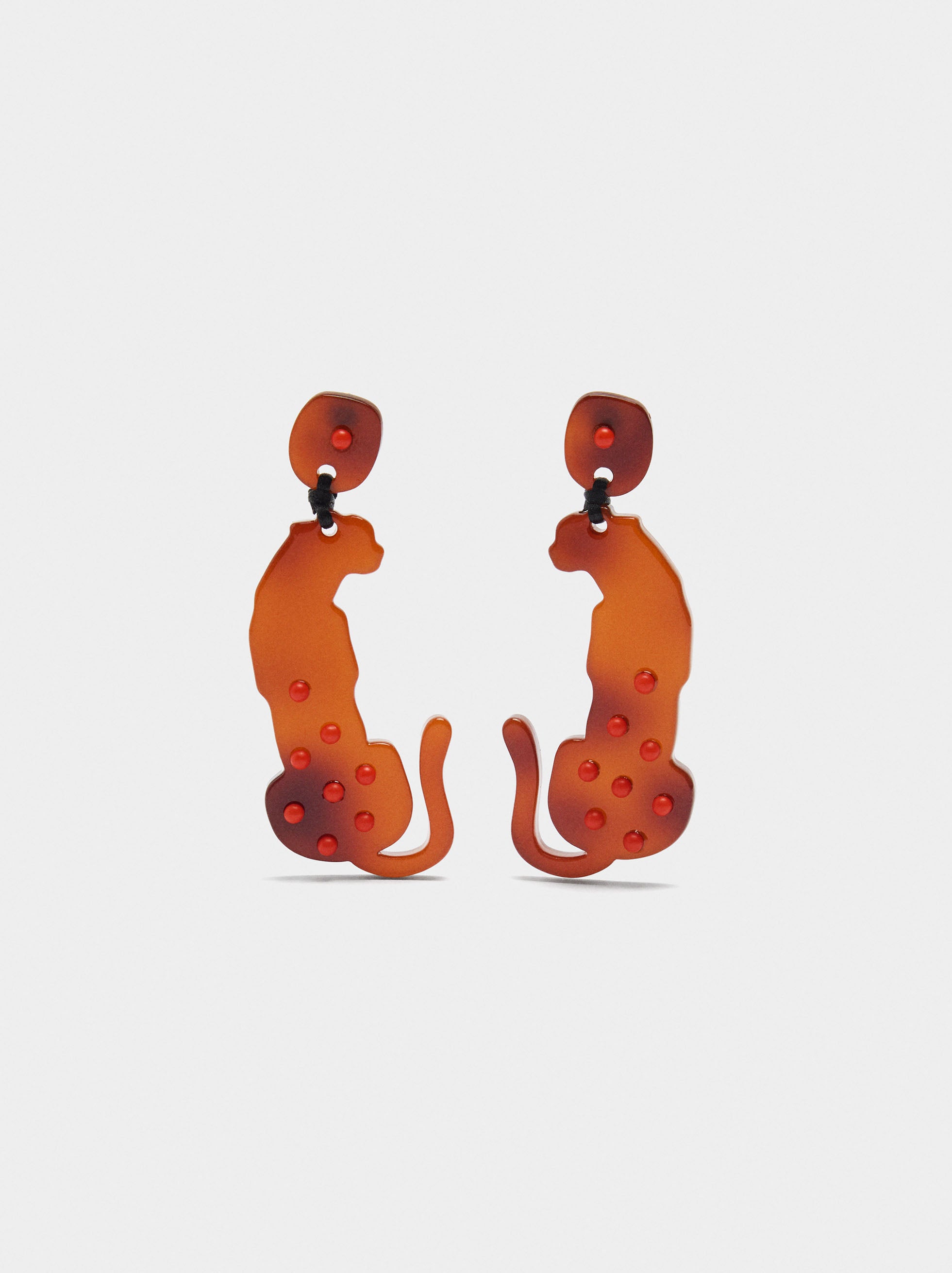 Pendientes Maxi Tigre De Resina