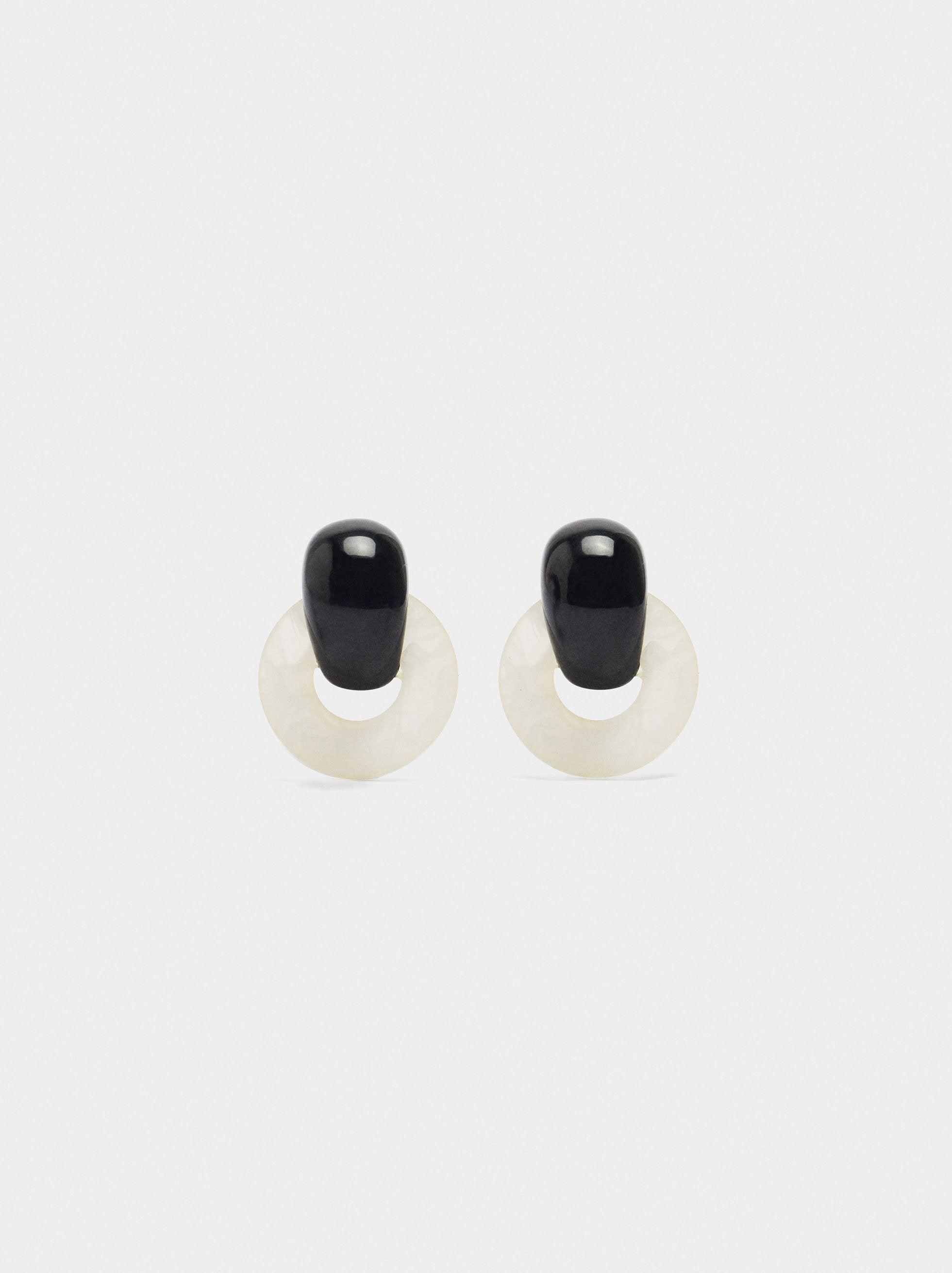 Pendientes Redondos De Efecto Piedra