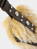 Llavero Charm Monedero Efecto Pelo