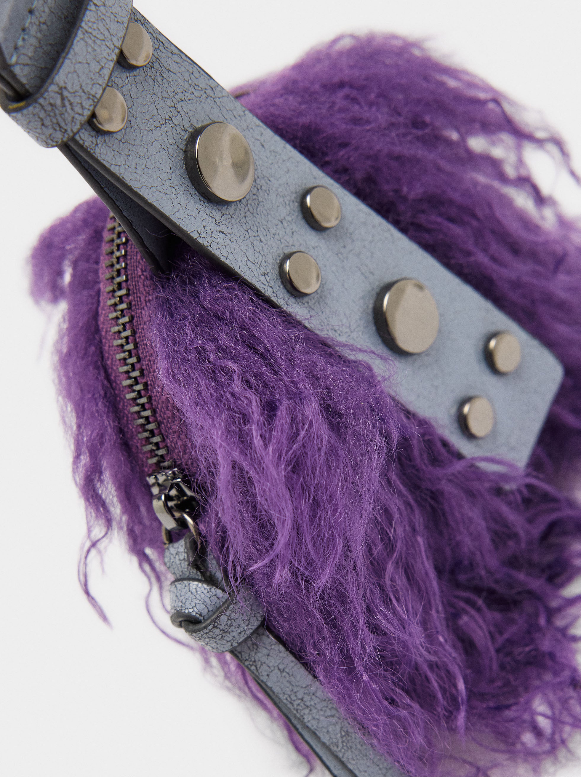 Llavero Charm Monedero Efecto Pelo