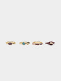 Set De Anillos Con Esmalte