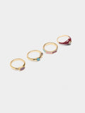 Set De Anillos Con Esmalte