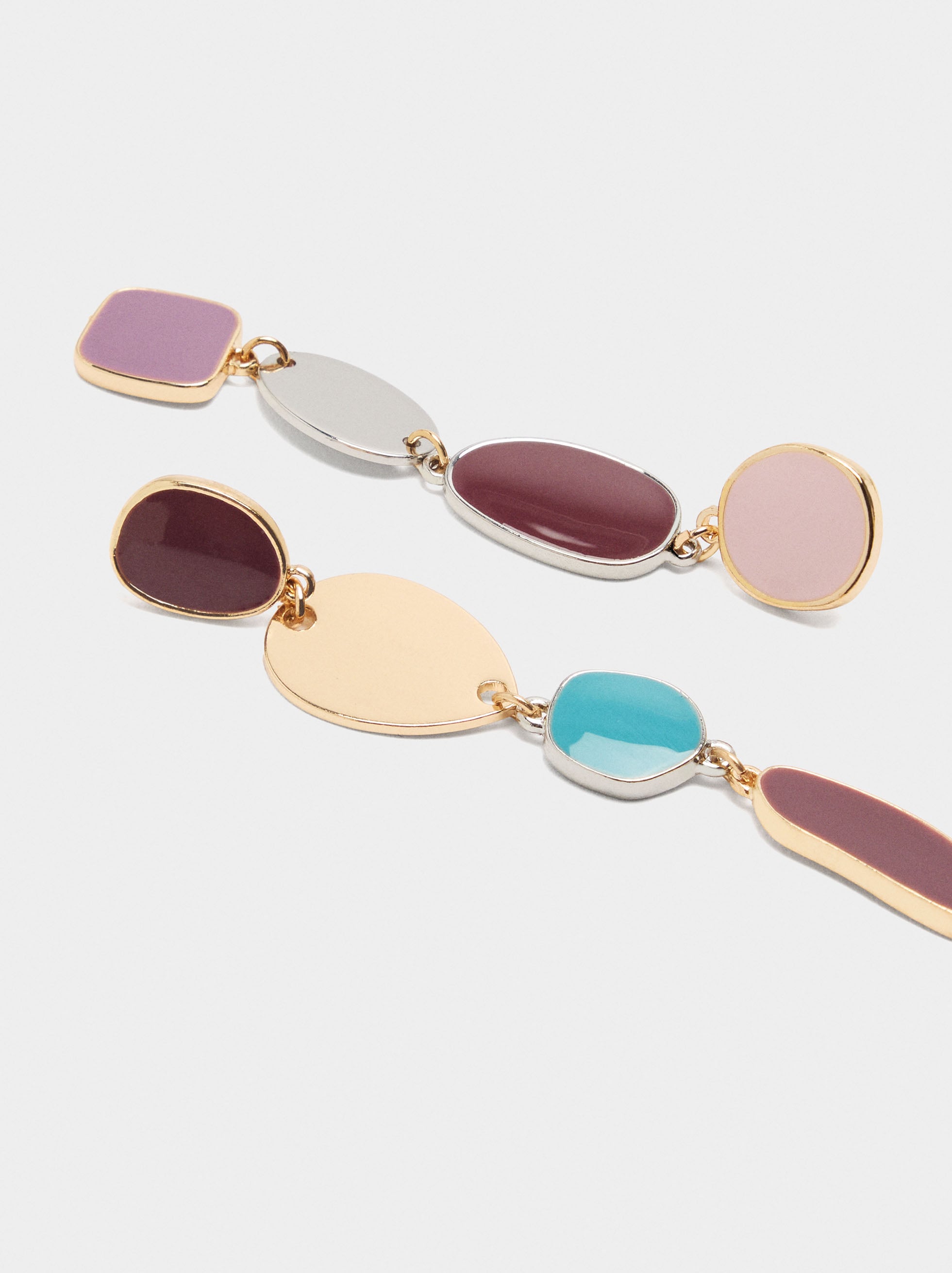 Pendientes Largos Con Esmaltado