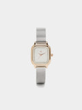 Reloj Cuadrado Brazalete  Acero Inoxidable Bicolor