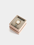 Reloj Cuadrado Brazalete  Acero Inoxidable Bicolor