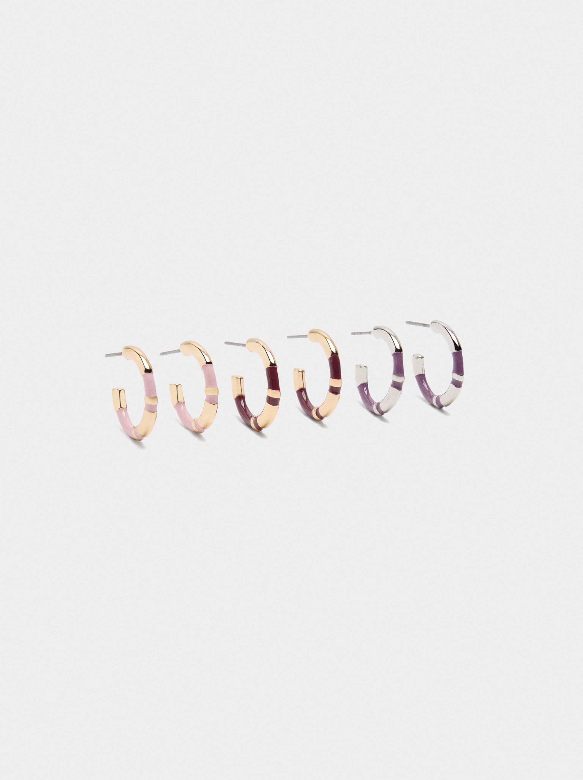 Set De Aros Con Esmalte