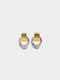 Pendientes Cortos Con Aros - Acero Inoxidable