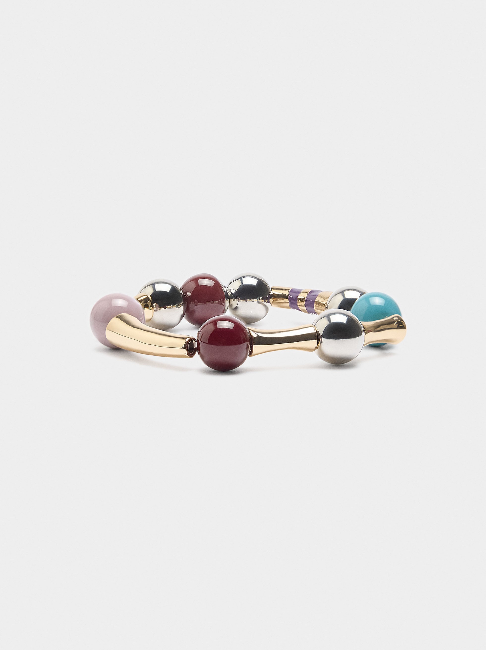 Pulsera Elástica De Cuentas Con Esmalte