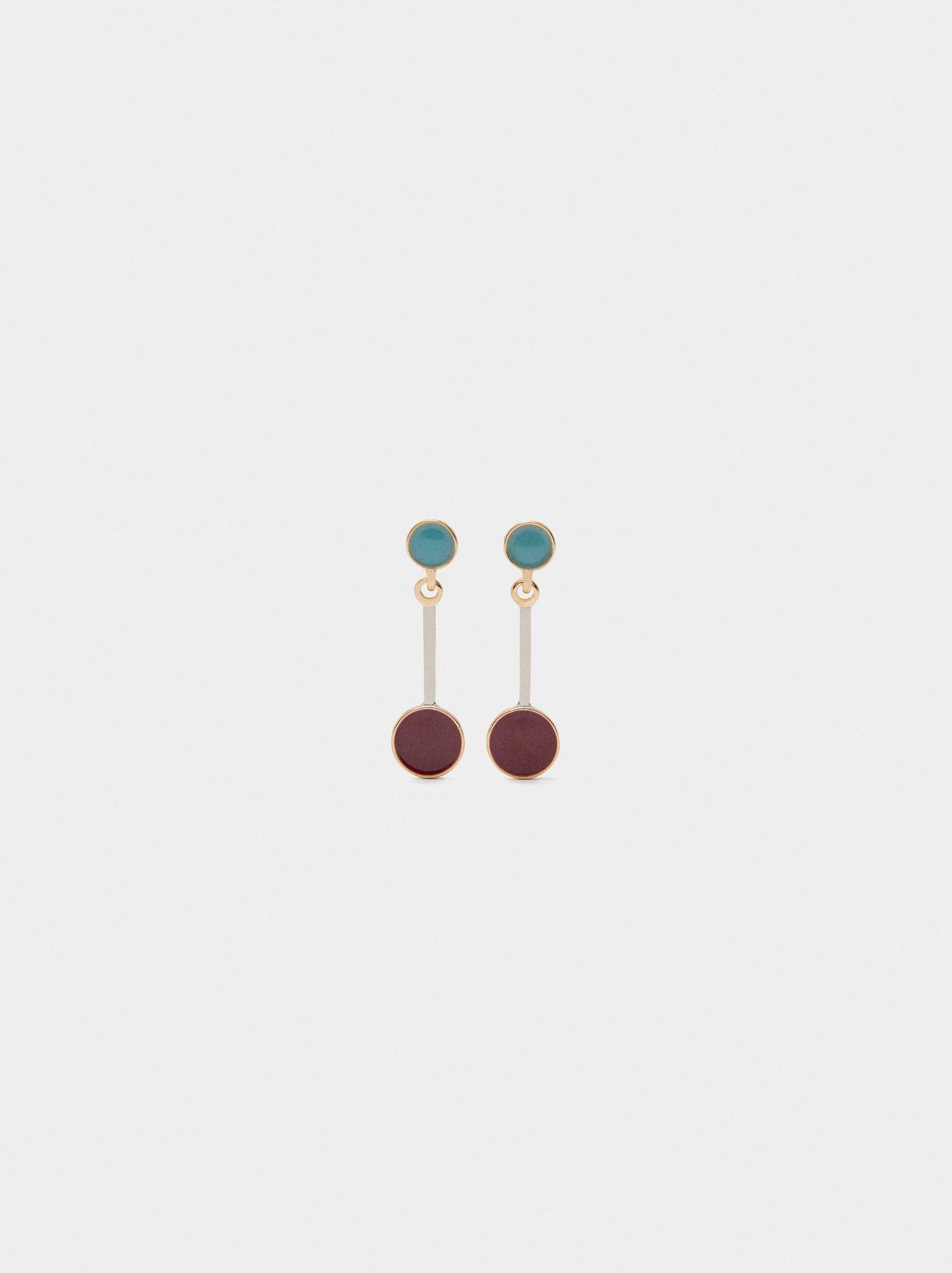 Pendientes Largos De Esmalte