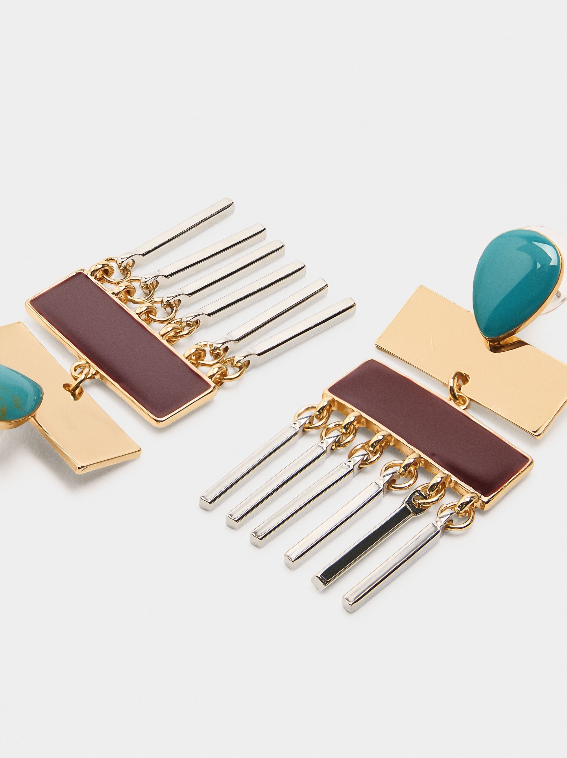 Pendientes Largos De Esmalte