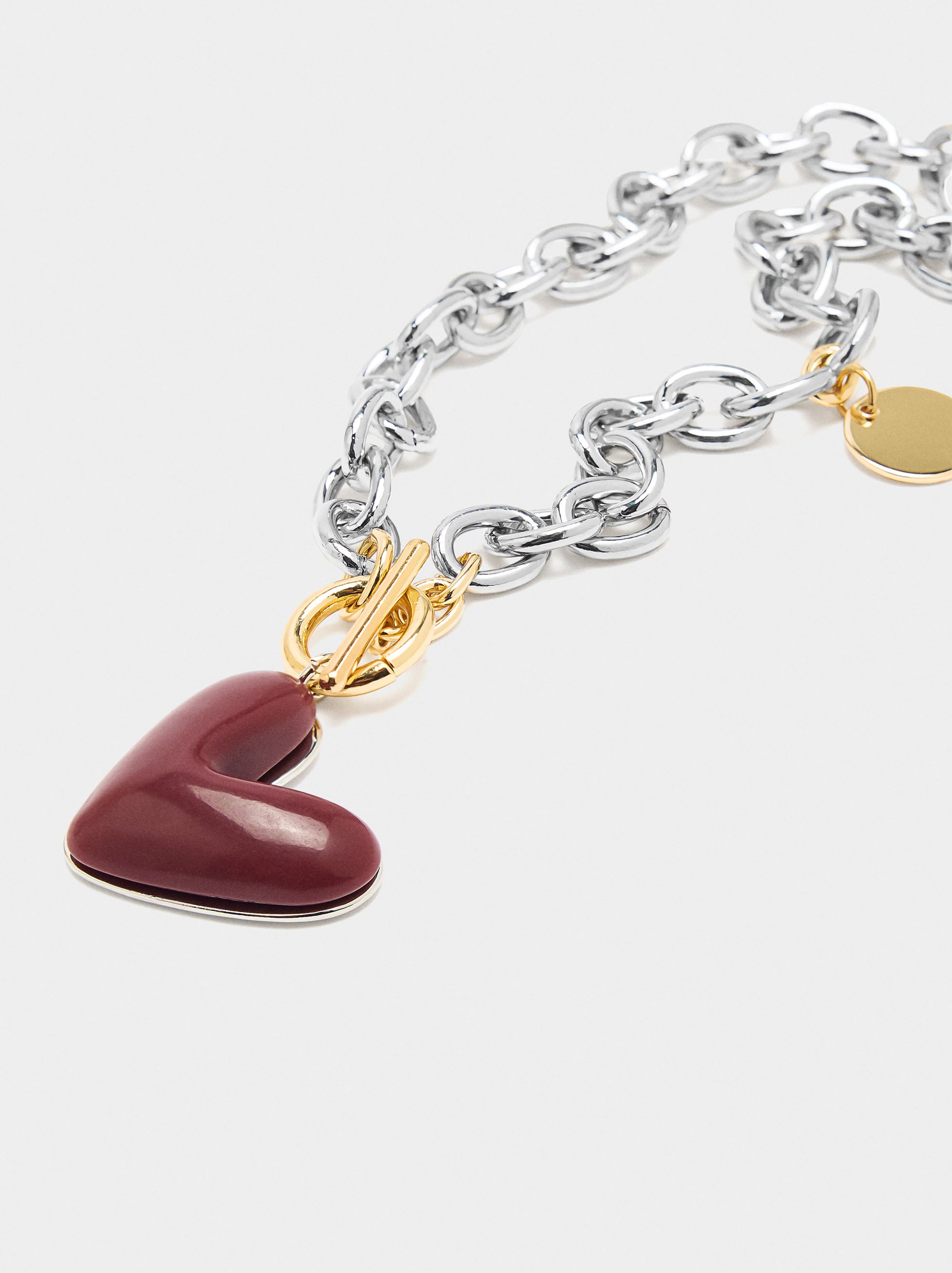 Collar De Eslabones Corazón