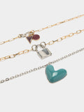 Set De Collares De Eslabones Corazón