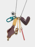 Collar Largo Con Colgantes De Esmalte
