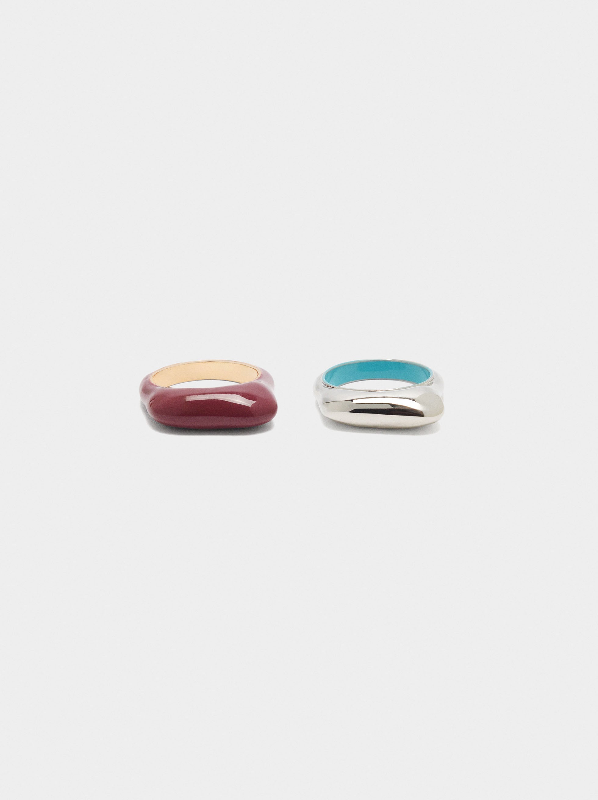 Set De Anillos Cuadrados