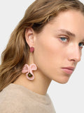 Pendientes Largos De Flor De Resina