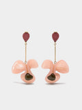 Pendientes Largos De Flor De Resina