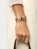 Pulsera Elástica De Cuentas Efecto Piedra