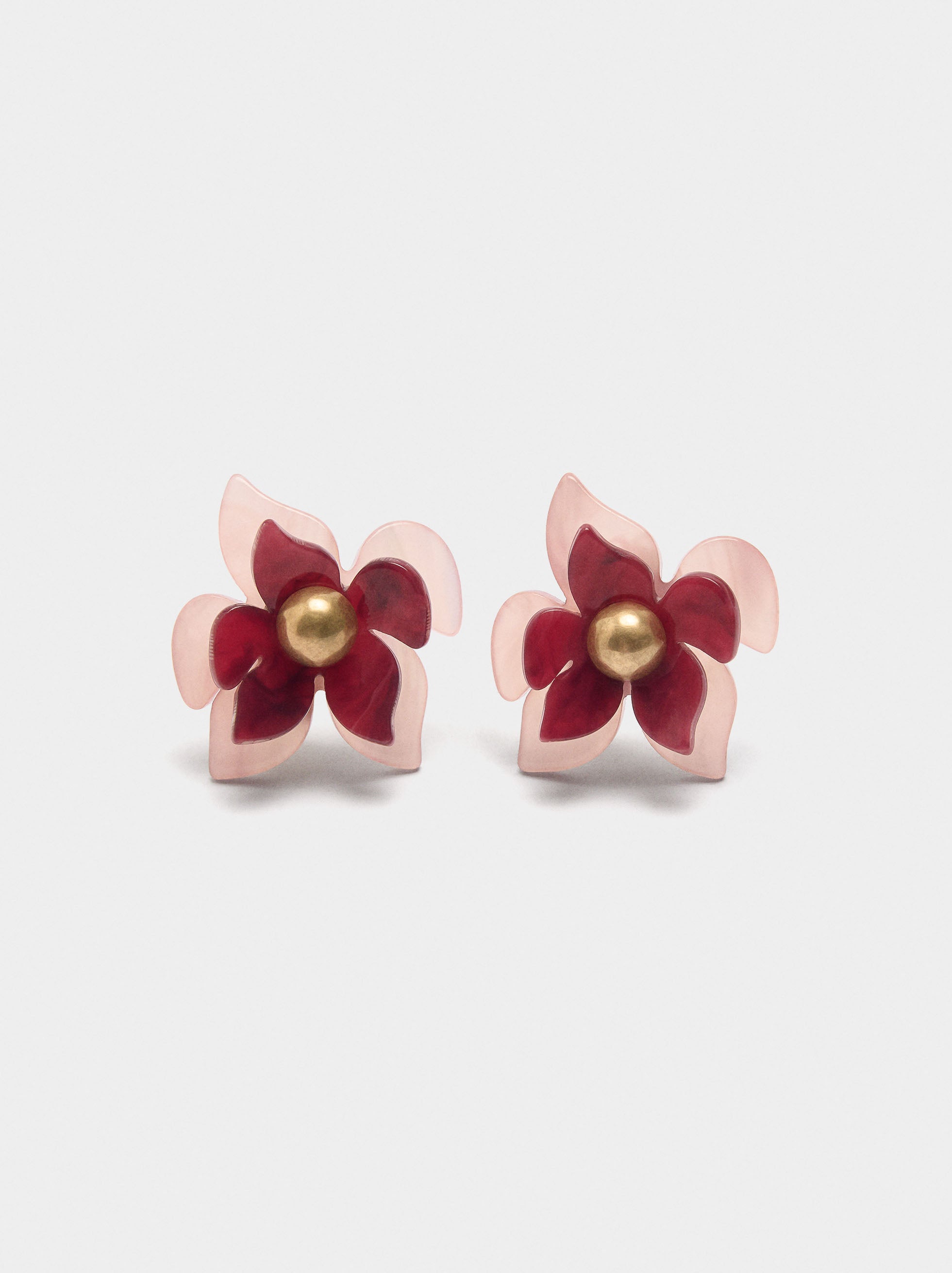 Pendientes De Flor De Resina