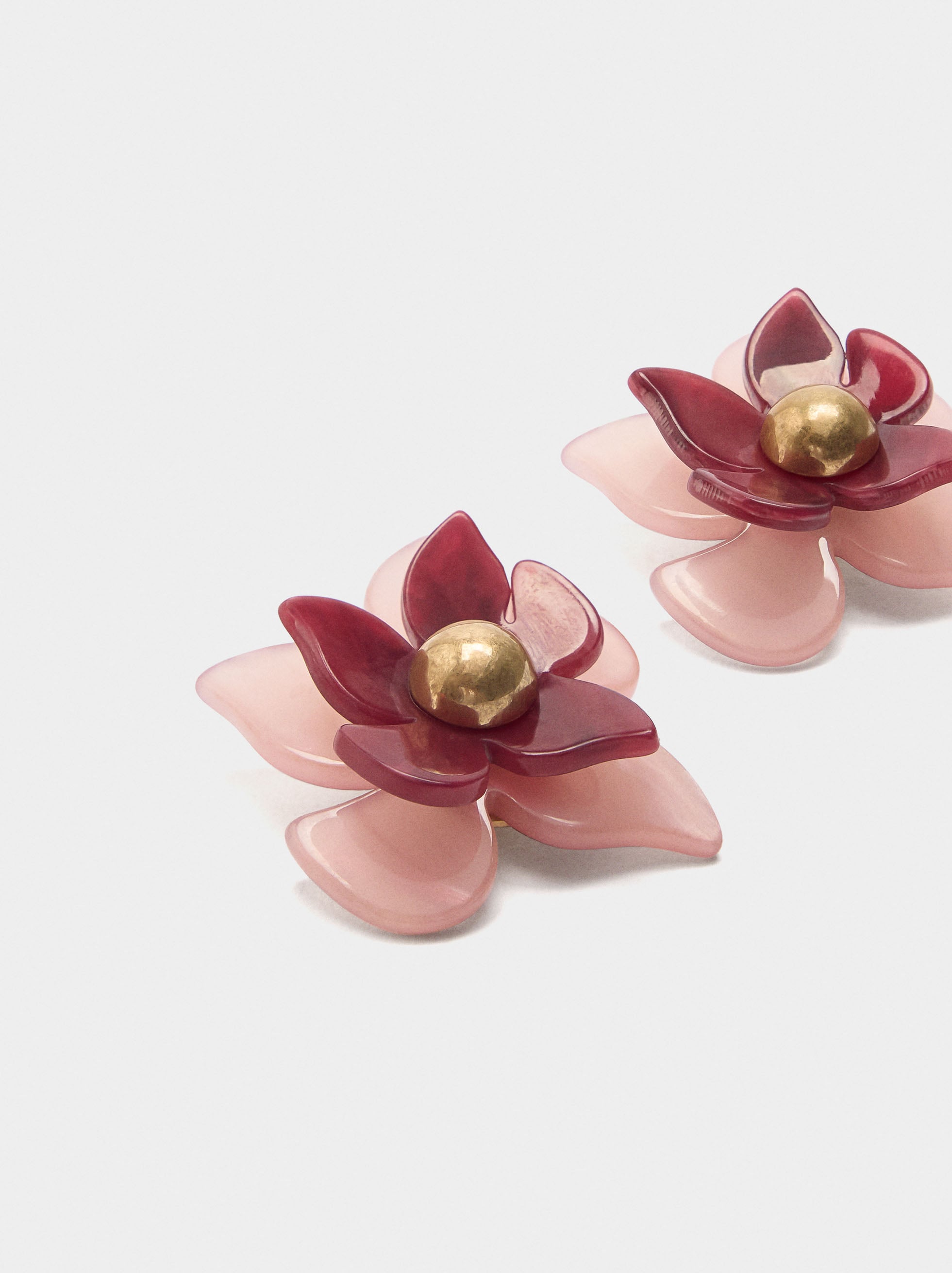 Pendientes De Flor De Resina