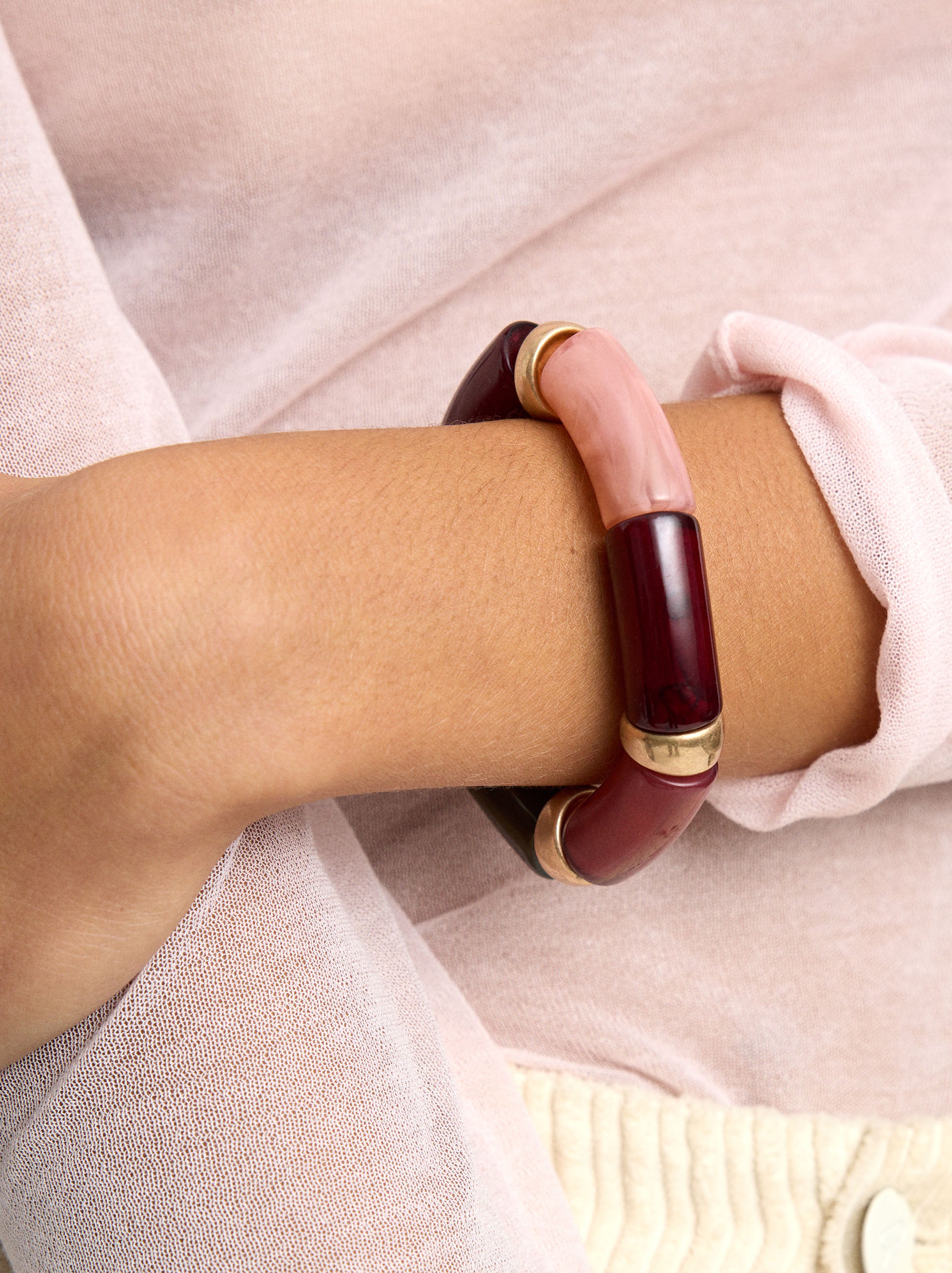 Pulsera Elástica Efecto Piedra
