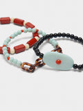 Set De Pulseras Multicolor Con Resina