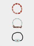 Set De Pulseras Multicolor Con Resina