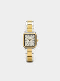 Reloj Bicolor Con Pulsera De Acero Inoxidable