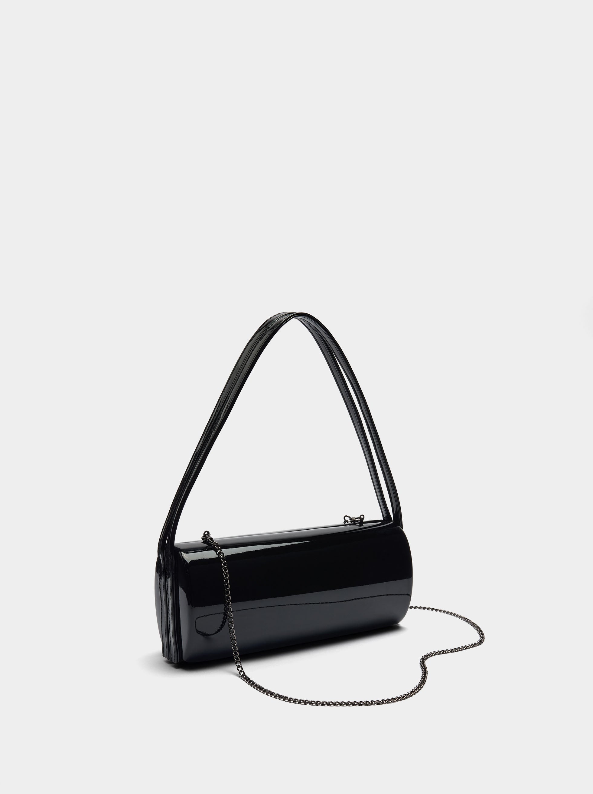 Clutch De Fiesta Cilíndrico Charolado