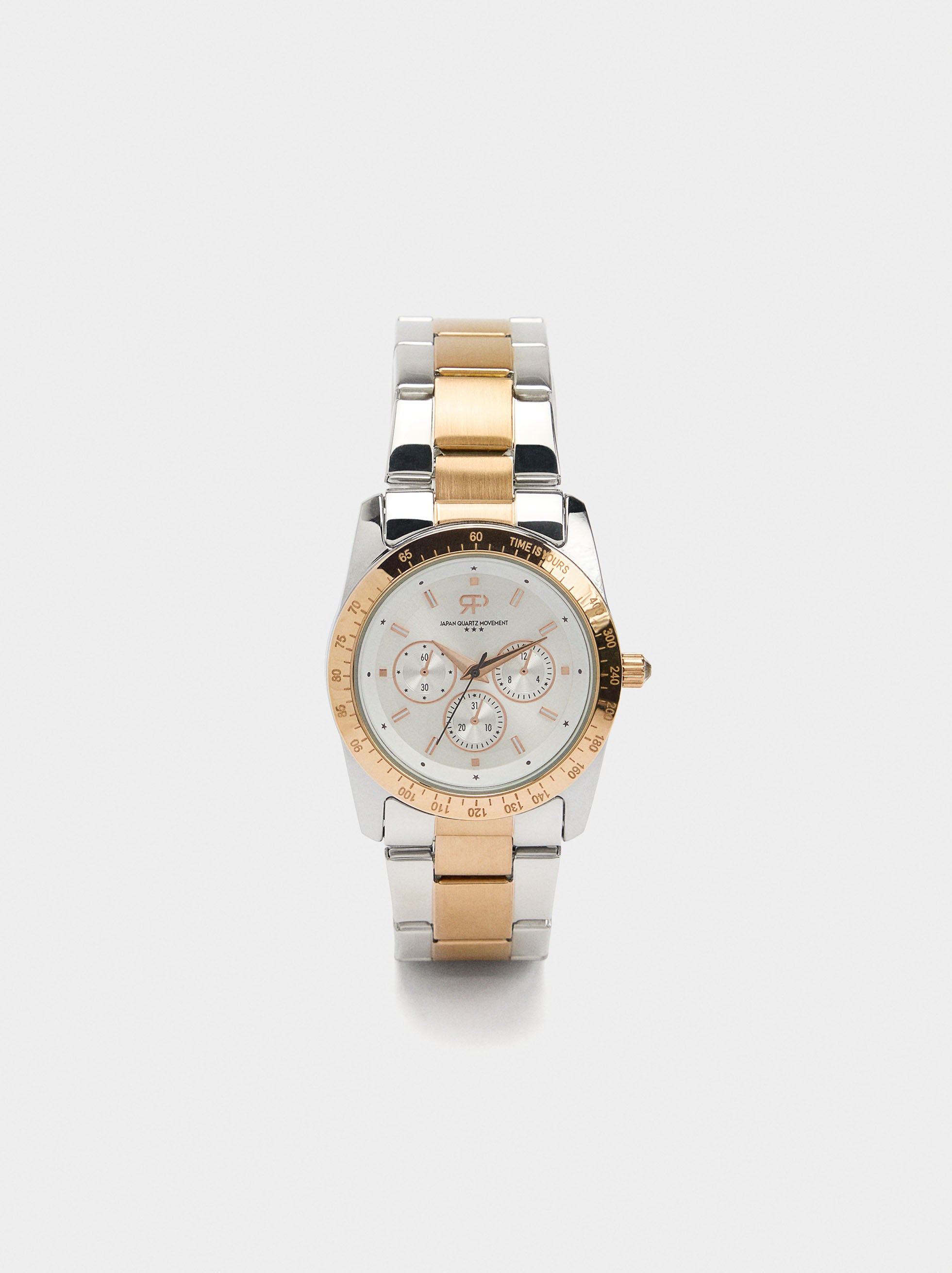 Reloj De Pulsera De Acero Inoxidable Bicolor