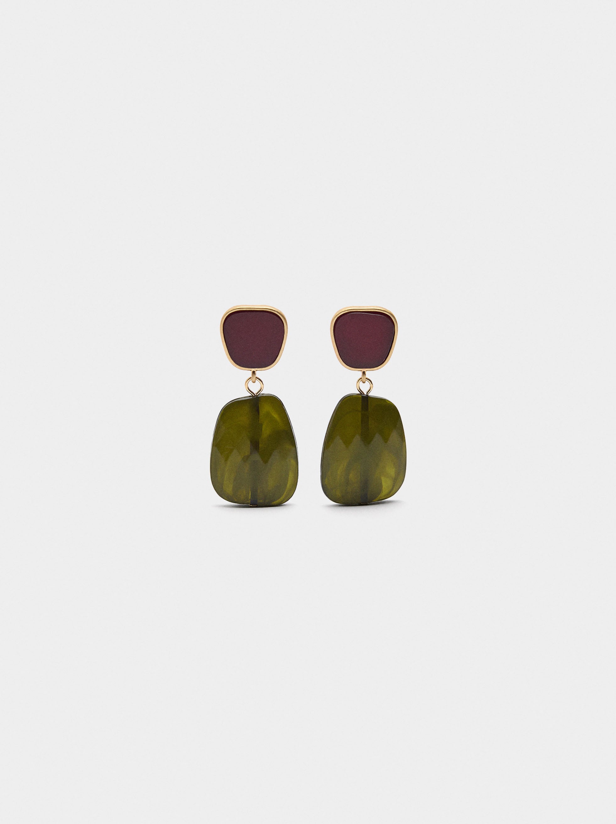 Pendientes Largos Efecto Piedra