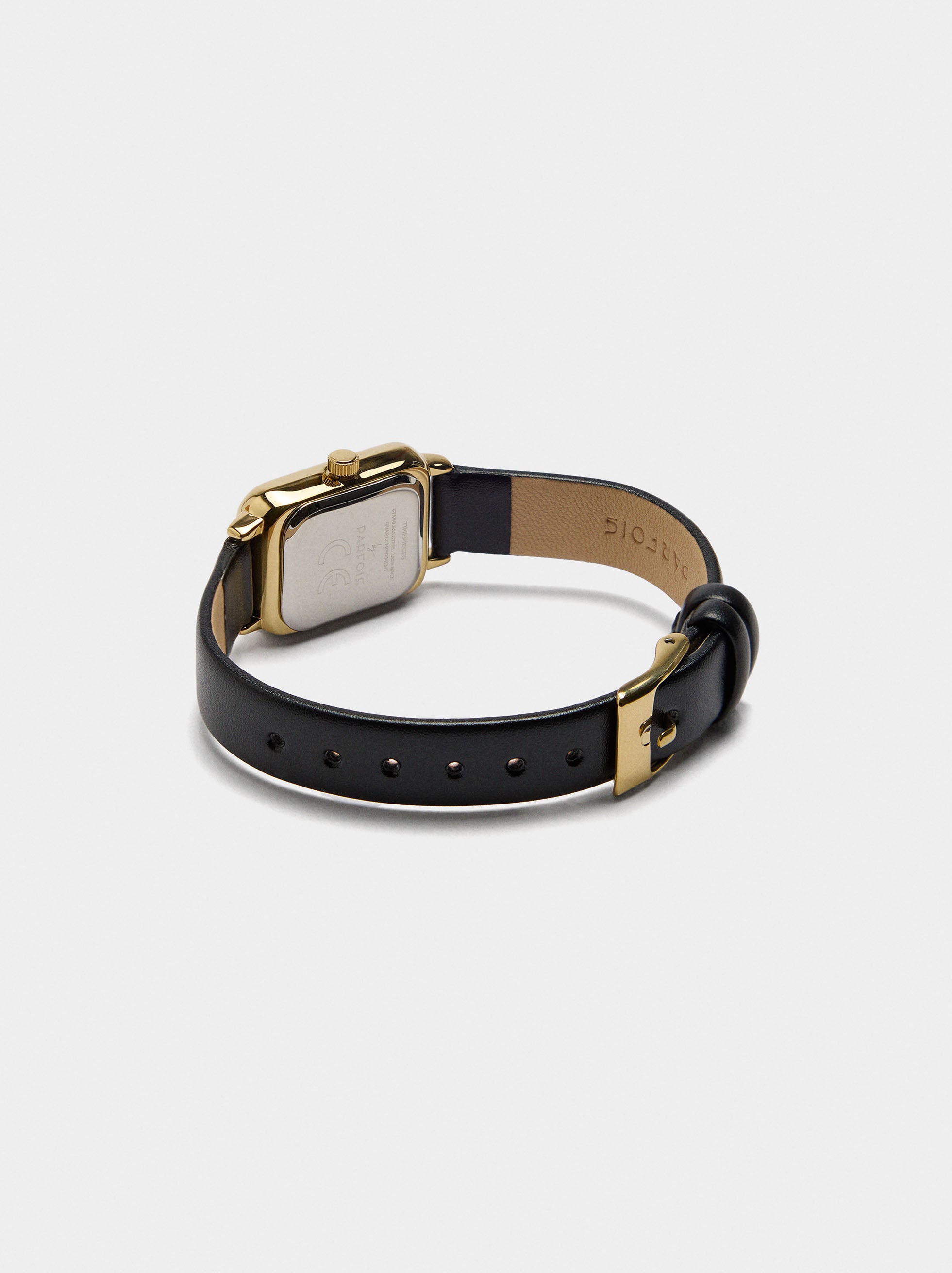 Reloj Cuadrado Pulsera Com Textura