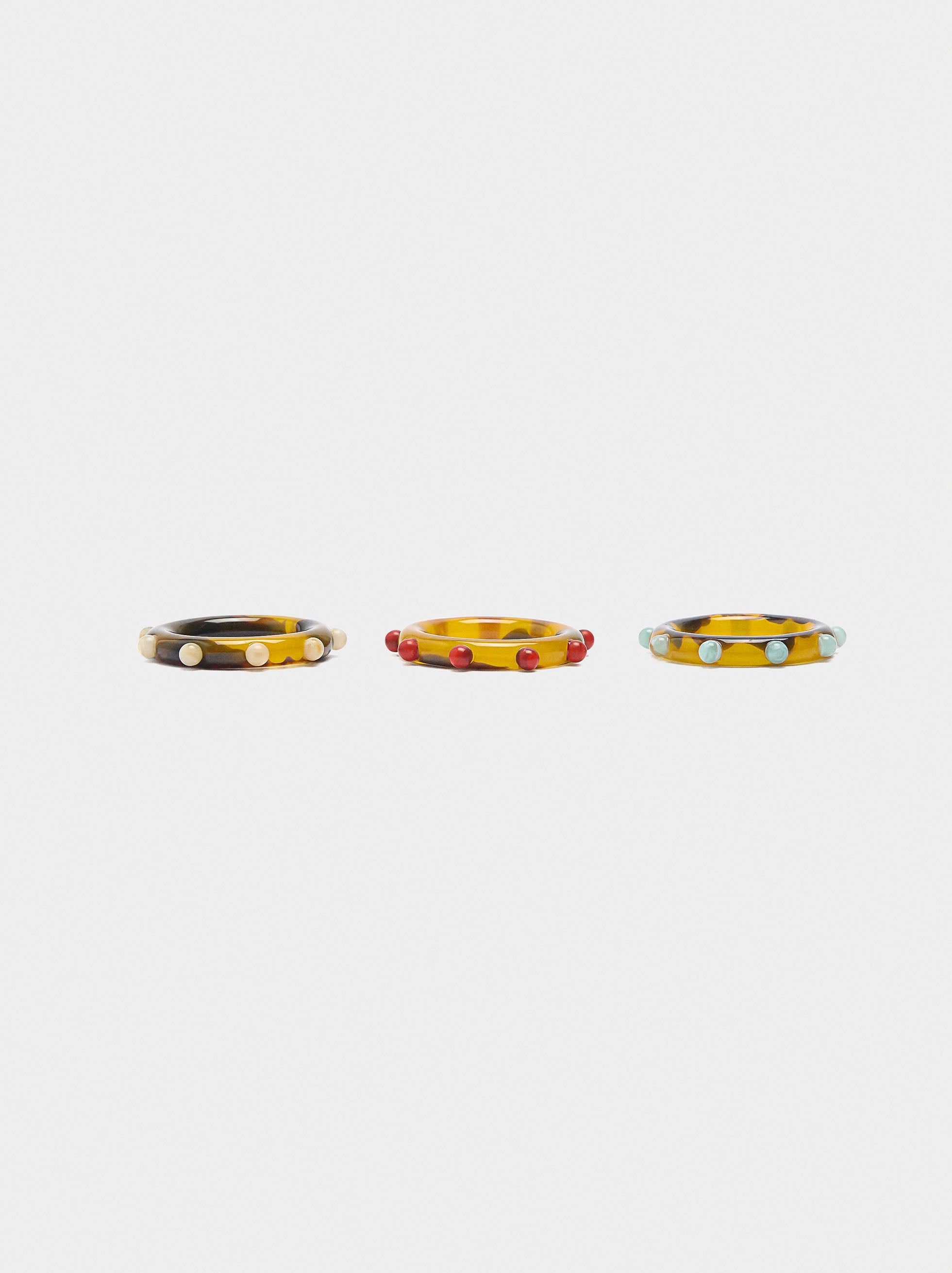 Set De Anillos Efecto Carey