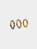 Set De Anillos Efecto Carey